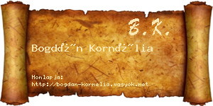 Bogdán Kornélia névjegykártya
