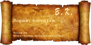 Bogdán Kornélia névjegykártya
